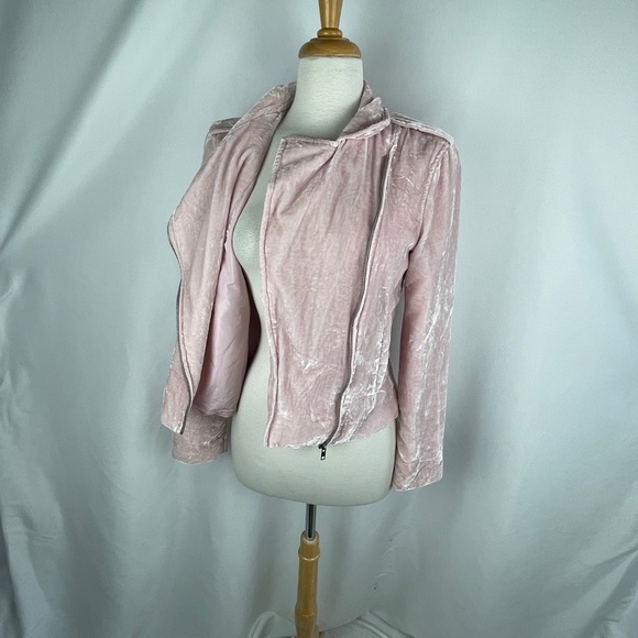 BB Dakota pink velvet moto jacket - Picture 11 of 13